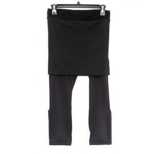 Lululemon Size Small Yin to You Black Wunder Under Skort Cropped Pant w/ Skirt
